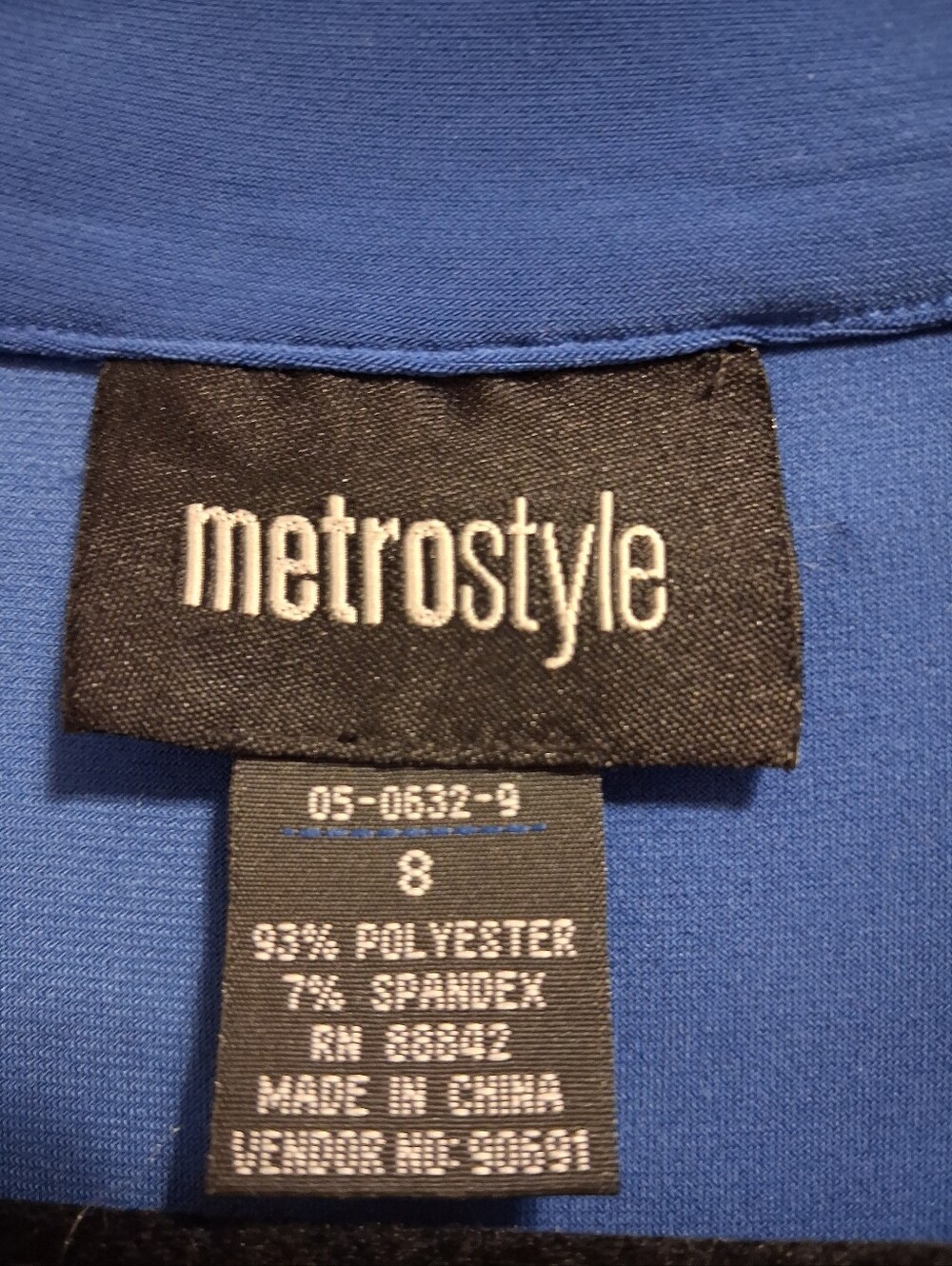 metrostyle Royal Blue Collared Midi Dress with Decorative Buttons - Picture 3 of 4